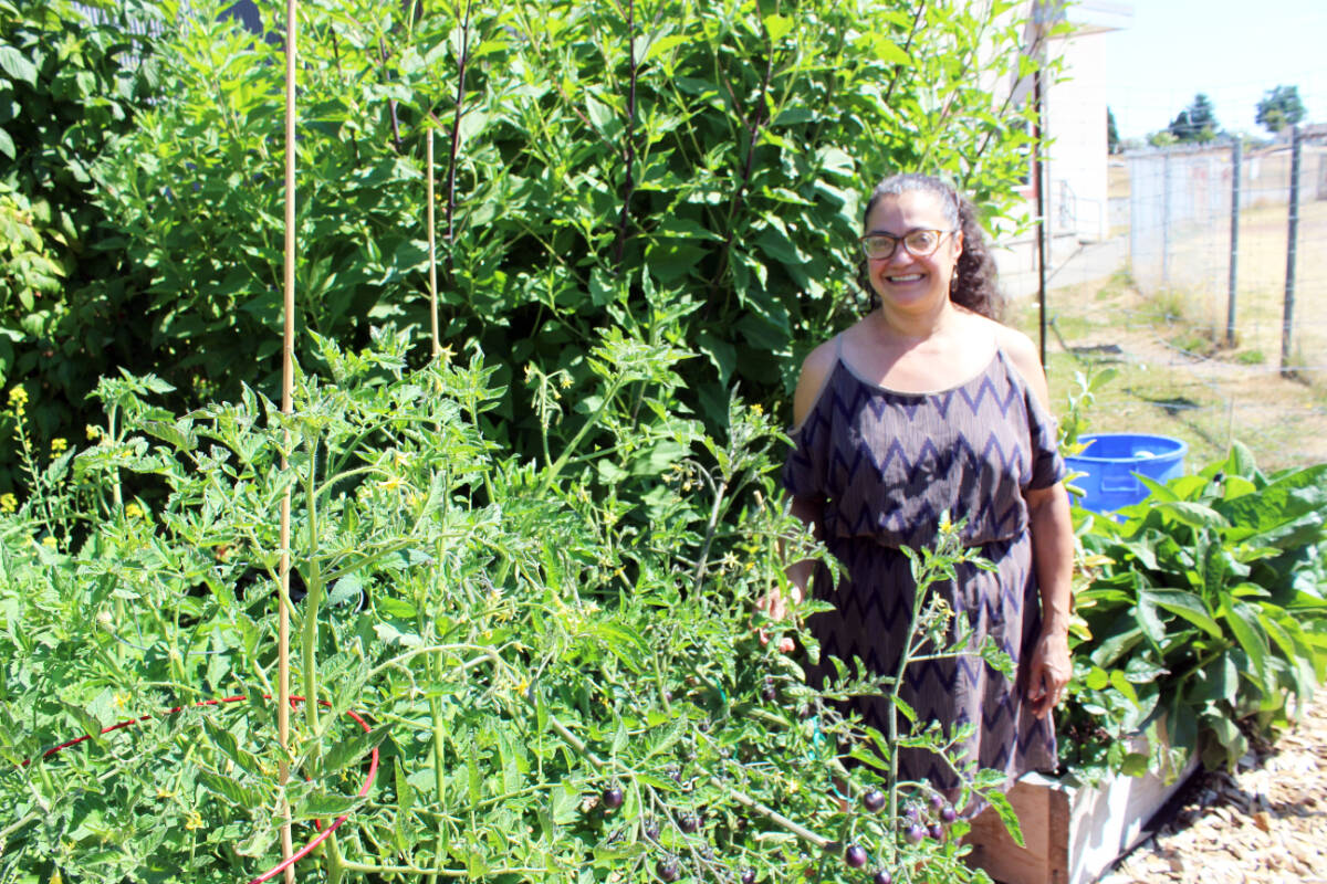 Bounty of food ready to be harvested at public garden