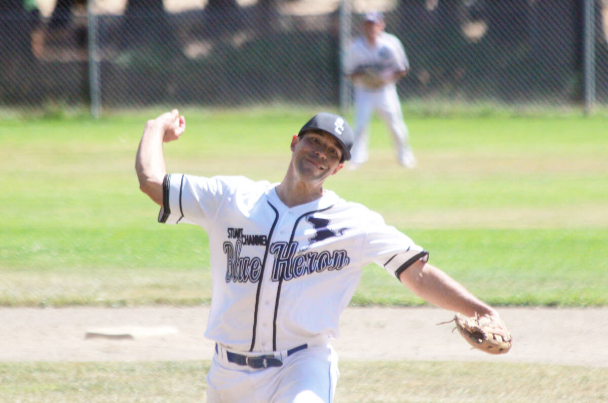 Jon Aaron Hop Wo on the hill for the Stuart Channel Blue Heron. (Photo by Don Bodger)