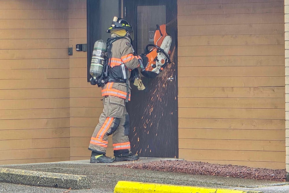 A fire damaged a portion of a medical office building on Hodgins Avenue in Chilliwack, on June 16, 2024. 