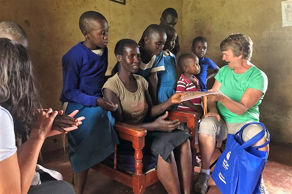 Sue Koopman of Chilliwack meets with Kenyan widow Mariam as part of a project by Voice of Hope, an organization that helps widows and orphans.