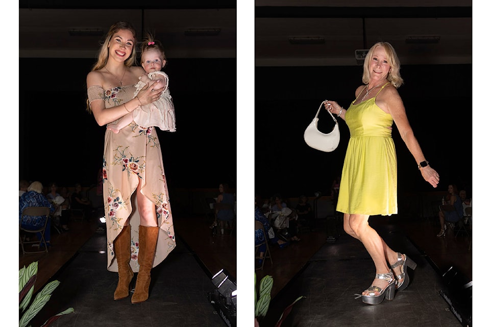 Volunteer models on the runway during the 2024 Thrifty Boutique Fashionista Fashion Show in Chilliwack.