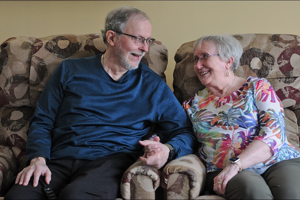 Norm and Diane Melanson are pictured in their Chilliwack home on April 10, 2025.