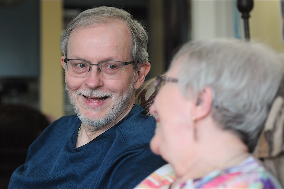 Norm and Diane Melanson are pictured in their Chilliwack home on April 10, 2025.