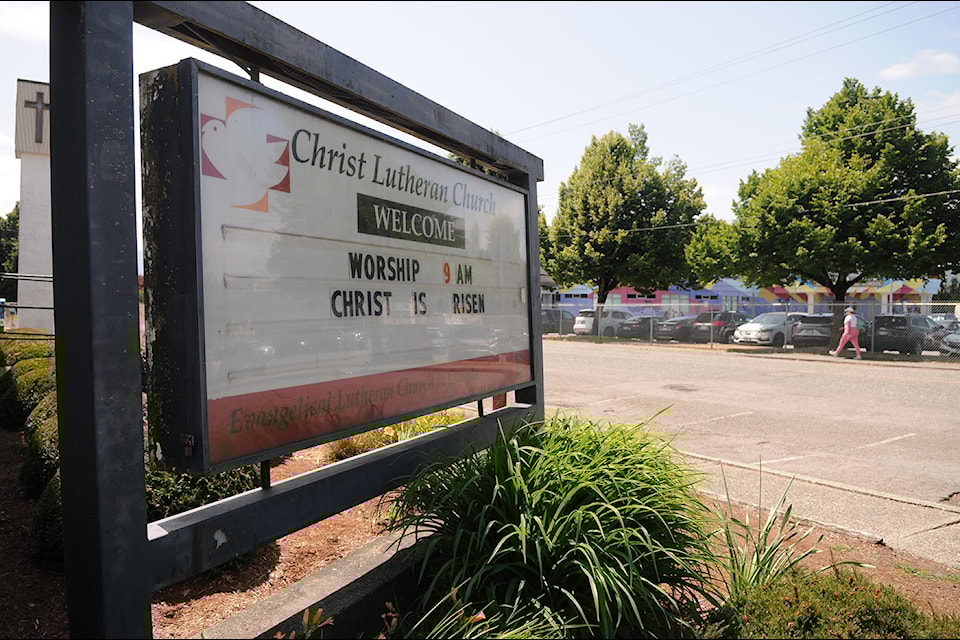 Chilliwack Middle School is seen across the street from Christ Lutheran Church on Charles Street in Chilliwack on Tuesday, June 17, 2025.