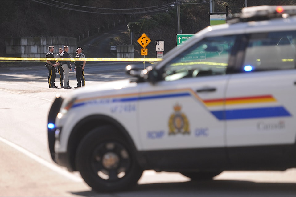 Chilliwack RCMP were on scene at Vedder and Petawawa roads where a three-year-old child was killed after being struck by a vehicle on Wednesday, March 5, 2025. 