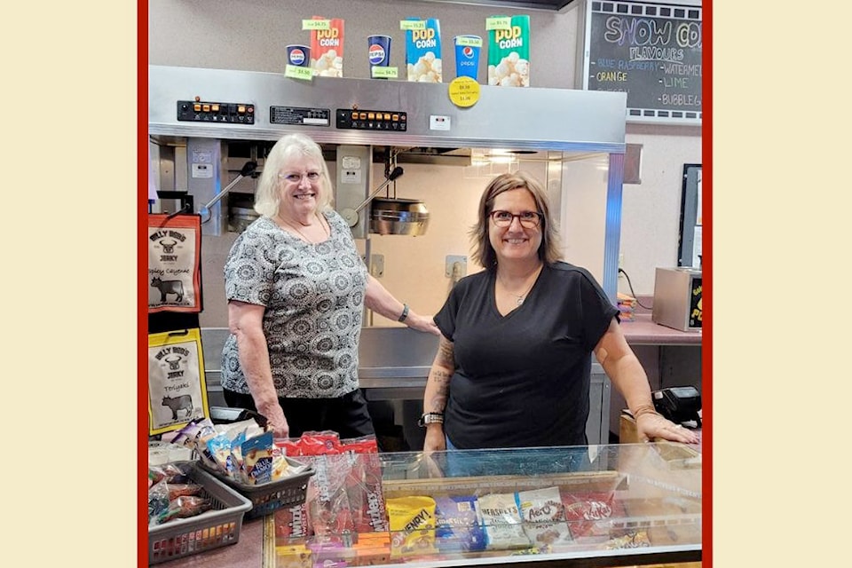 The owners of Cottonwood 4 Cinemas, mother-daughter duo Pauline Lamb (left) and Cathy Rayner. 