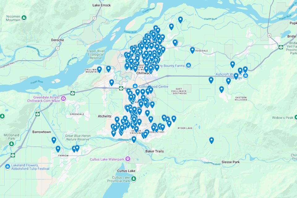 The Chilliwack Progress has created a Google Map with pinned locations for the City-Wide Garage Sale. 