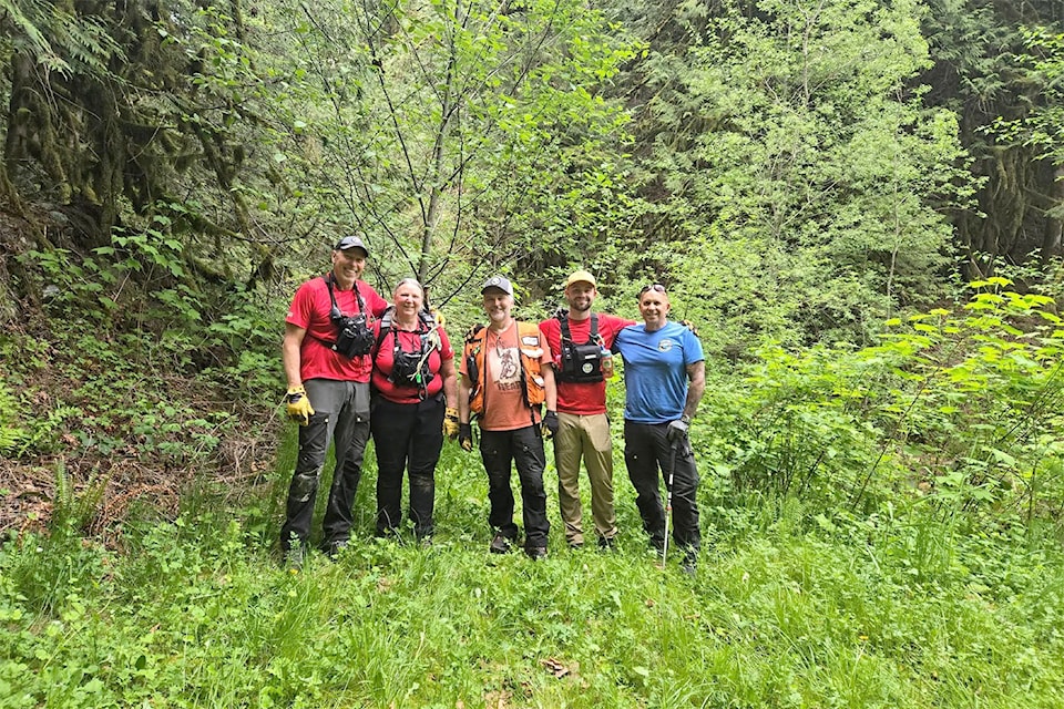 The search-and-rescue team who found Lily Coursol on May 2, 2025. They also had their gear stolen that same day. 