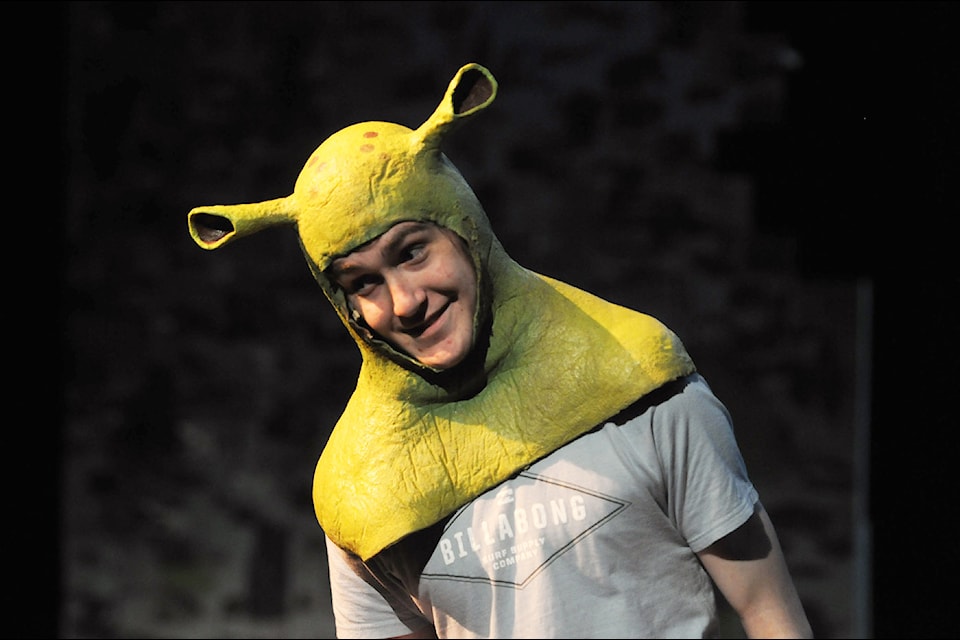 Oliver Hellinger plays the lead character in 'Shrek The Musical Jr.' at G.W. Graham Secondary School. The show runs May 29 to June 1, 2025.
