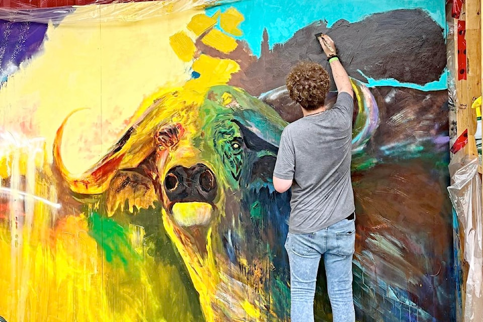 Tommy Green will again be creating a mural at the Chilliwack Fair. 