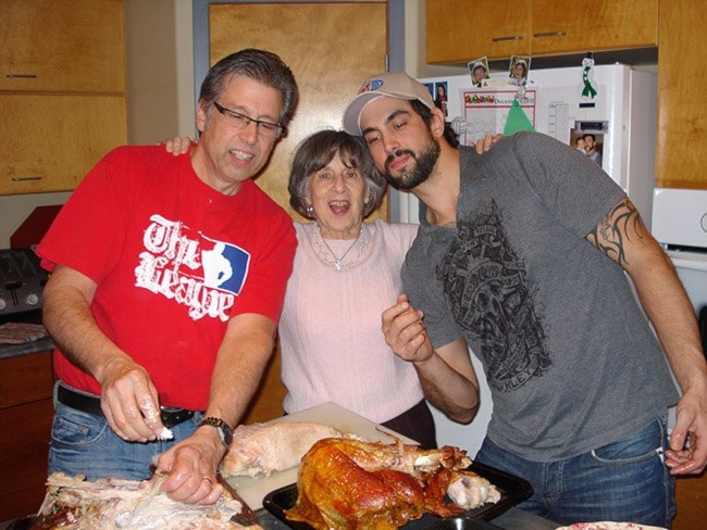 CSS psychology teacher Steve Anderson with his mom and oldest son Cale