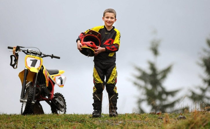 Dylan Hellam, 8, competes in motocross. JENNA HAUCK/ PROGRESS