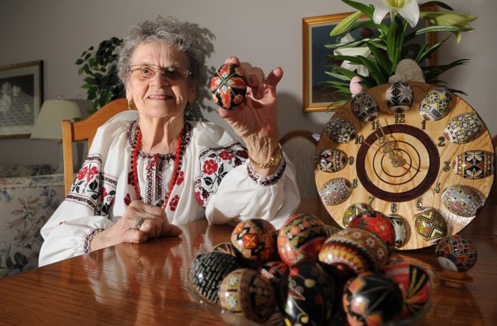 Nellie Marchuk collects Ukrainian Easter eggs. JENNA HAUCK/ PROGRESS