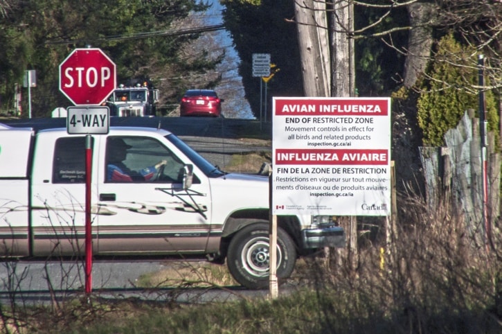 Dan FERGUSON / Langley Times Dec 15 2014
Quarantine sign at 232 and 40th