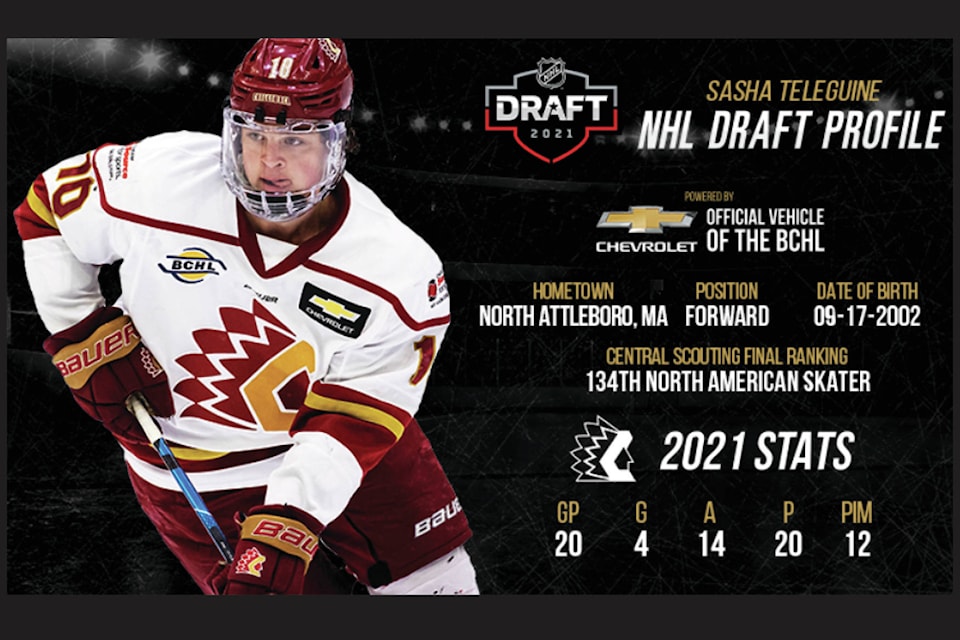 Chilliwack Chiefs alum Sasha Teleguine hopes to become NHL draft pick