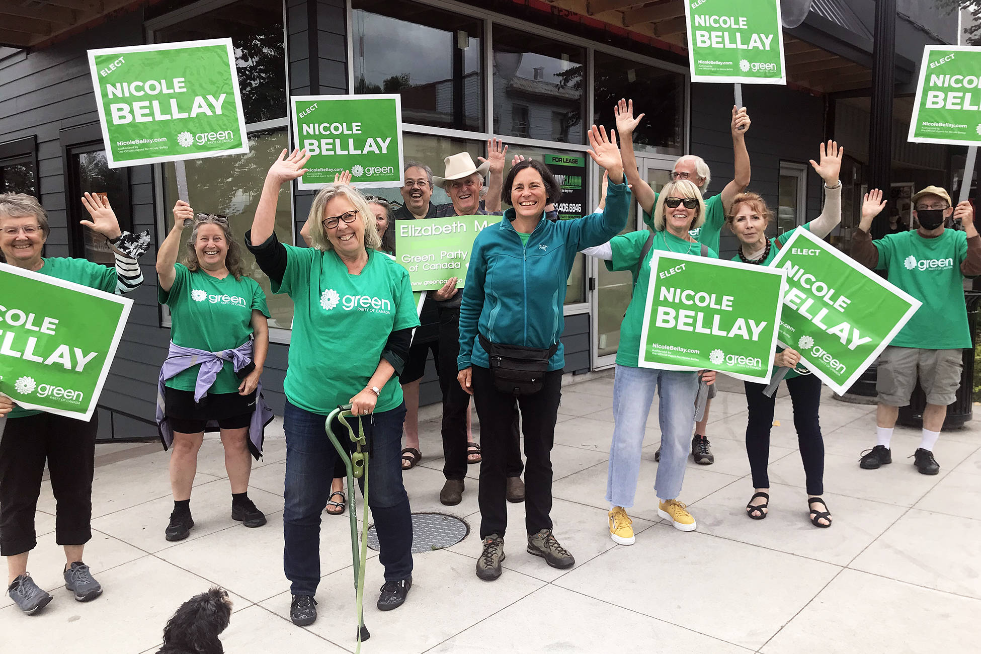 Green candidate Nicole Bellay holds rally in Downtown Mission