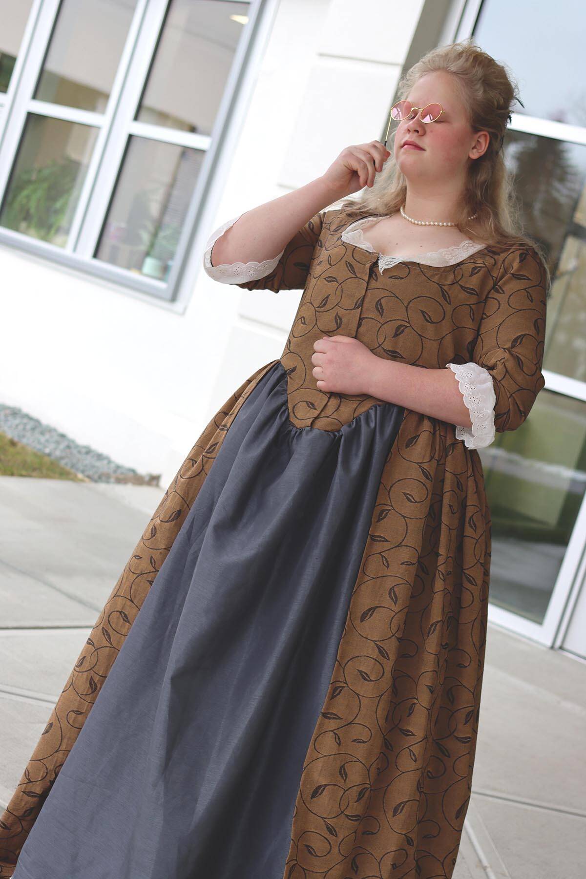 Imagine High student Isy Oberst wears the Victorian style dress she made for her Deep Dives project. (Submitted)
