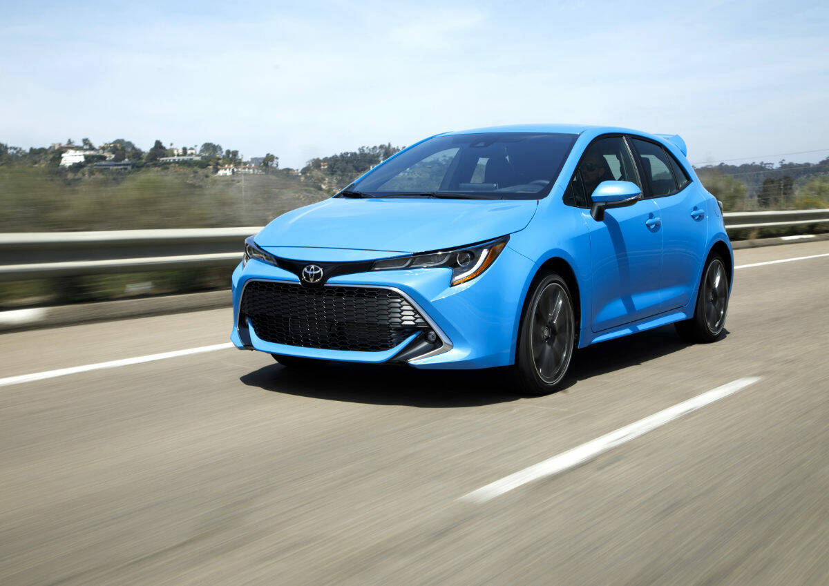The Corolla hatchback was new for 2019, replacing the Corolla iM hatch, and has the same front-end design as the Corolla sedan.