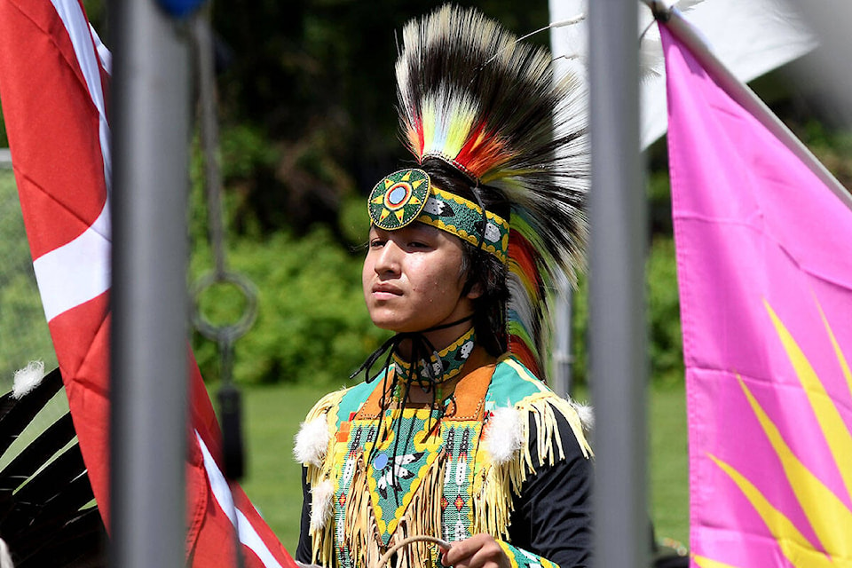 The Sumas First Nation’s first ever With a Good Heart Powwow, Wac’ipi C’ante Was’te Yuhapi, kicked off on Friday, May 27 and continues on May 28. (John Morrow/Abbotsford News)