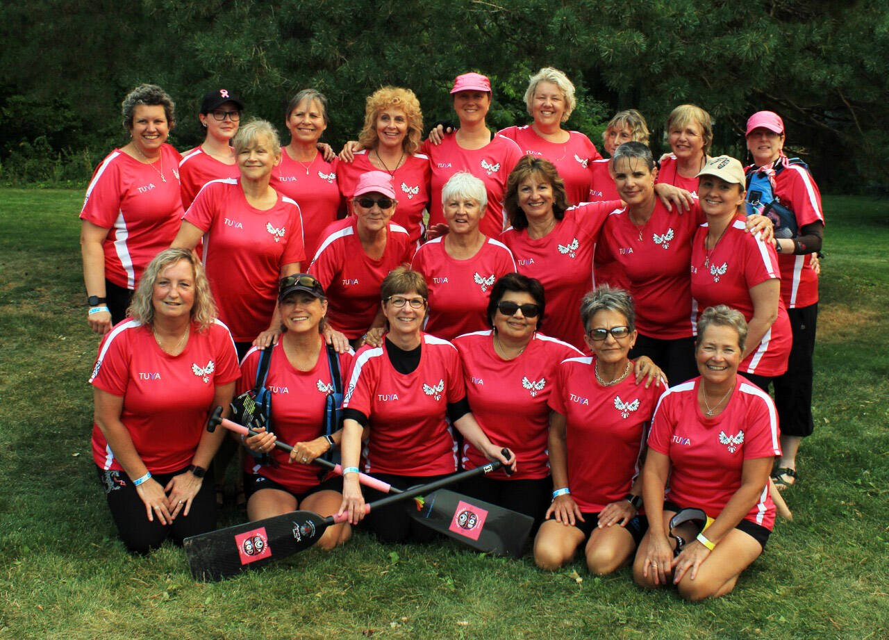 Spirit Abreast 2022 team photo at the Penticton Regatta on Sept. 11, 2022. (Photo by David Arthurs)