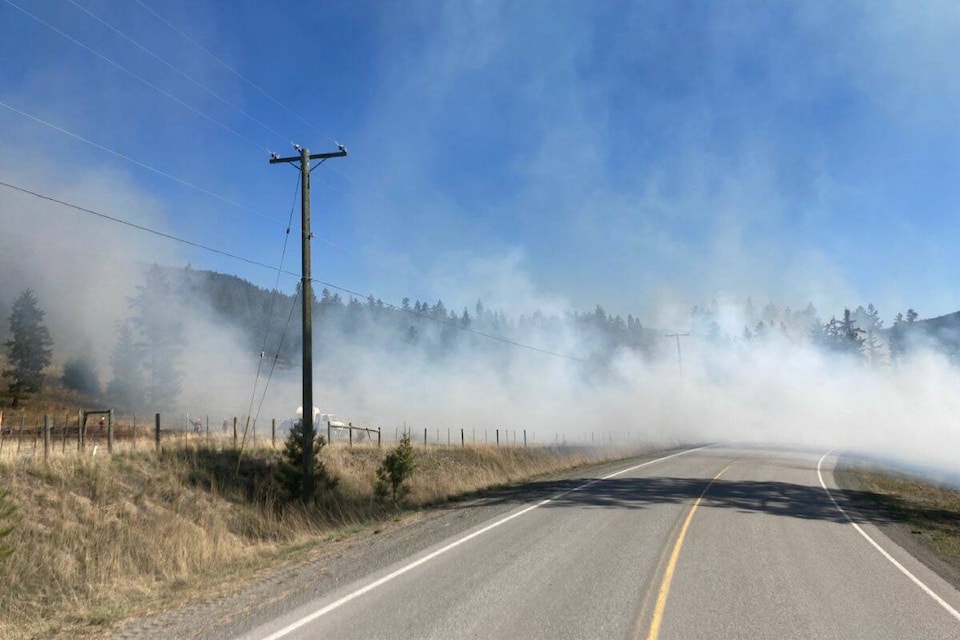BC Wildfire Service has reclassified a fire north of Merritt, the Snake Road Wildfire, as being held. (BC Wildfire Service)
