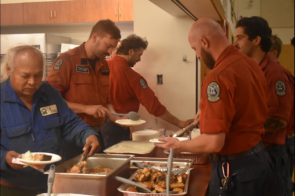 A blanket ceremony and dinner, to honour the firefighters currently fighting the wildfire at Davis Lake in Mission, was held last Thursday night (July 20) at Chawathil First Nation’s gymnasium. (Kemone Moodley/Hope Standard)