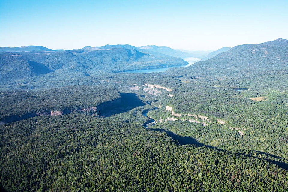 Thia photo shows where the Murtle and Clearwater Rivers meet. Visitors to the area may want to hike the 17-kilometre Clearwater River trail. (Black Press Media files)