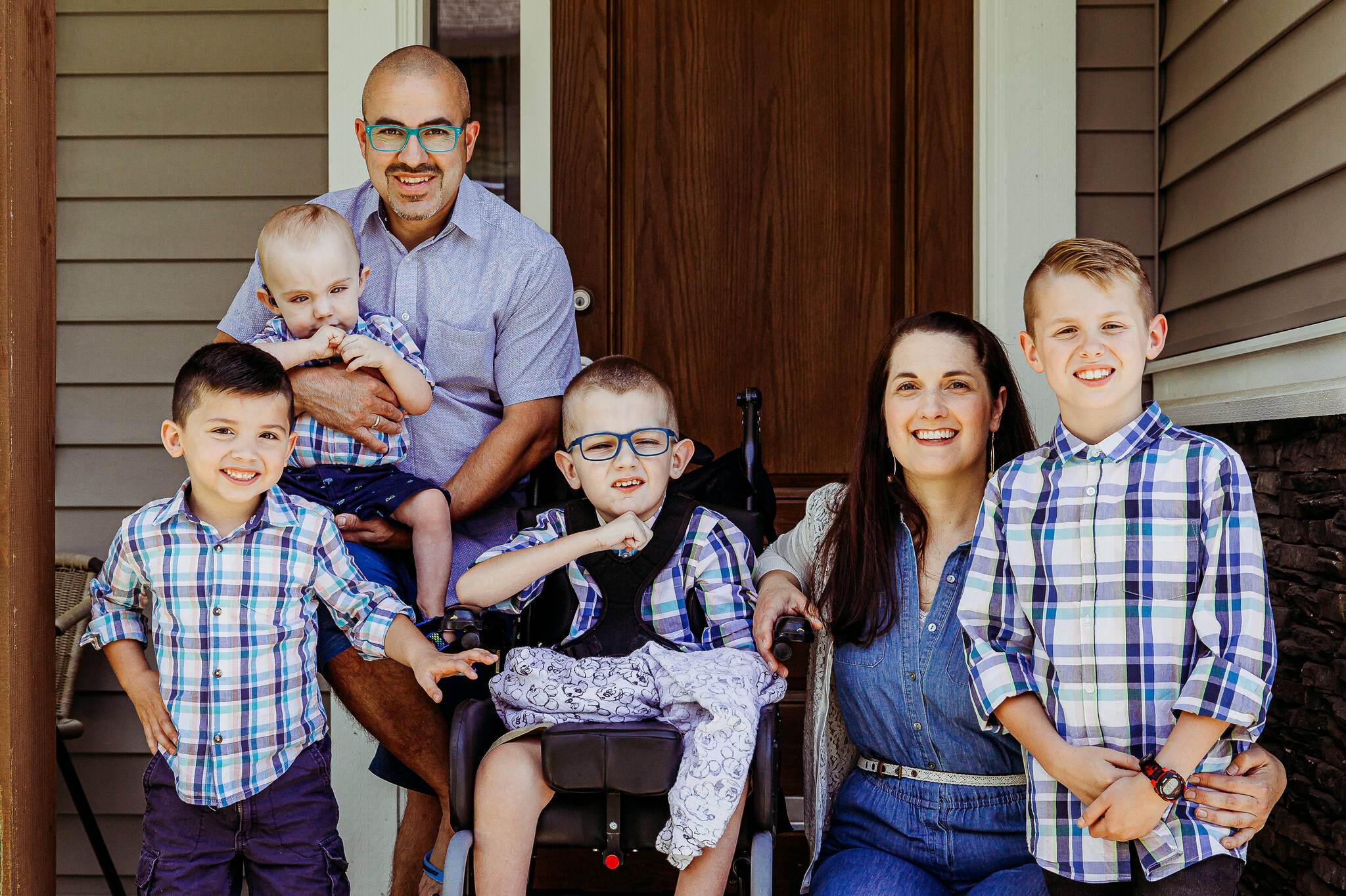 Trevor and Jennifer Barkman of Chilliwack and their adopted children, from left, David, Isaac, Matthew and Jonathan. (Barkman family photo)