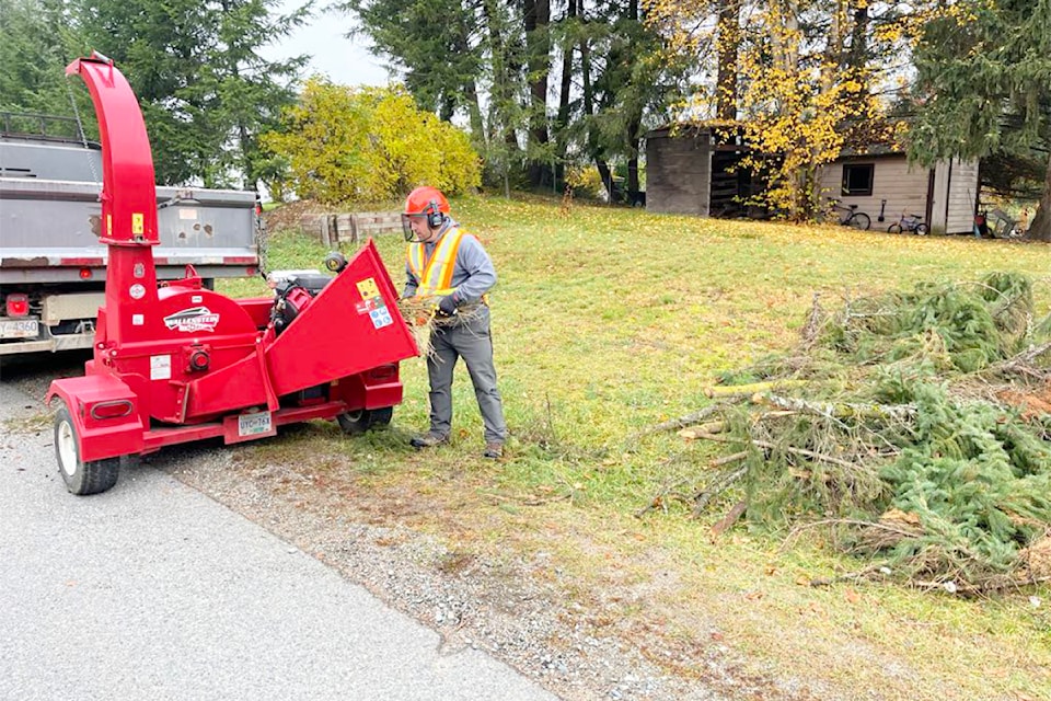 FireSmart coordinator for the District of Clearwater, Chance Breckenridge conducted a chipping program from Oct. 15 to Oct. 21 as a free service for residents. 