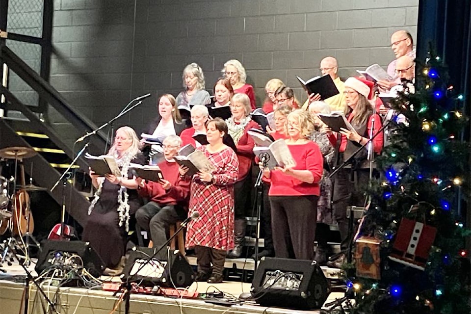 The Clearwater community concert sponsored by the Wells Gray Lively Arts and Clearwater and District Food Bank was held on Dec. 7 at Dutch Lake Community Centre with proceeds to benefit the food bank. 