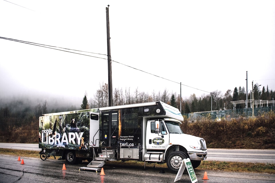 The TNRL Mobile Library travels through the North Thompson Valley weekly from January to June, and will now be stopping briefly in Blackpool on Wednesdays starting on Jan. 8.