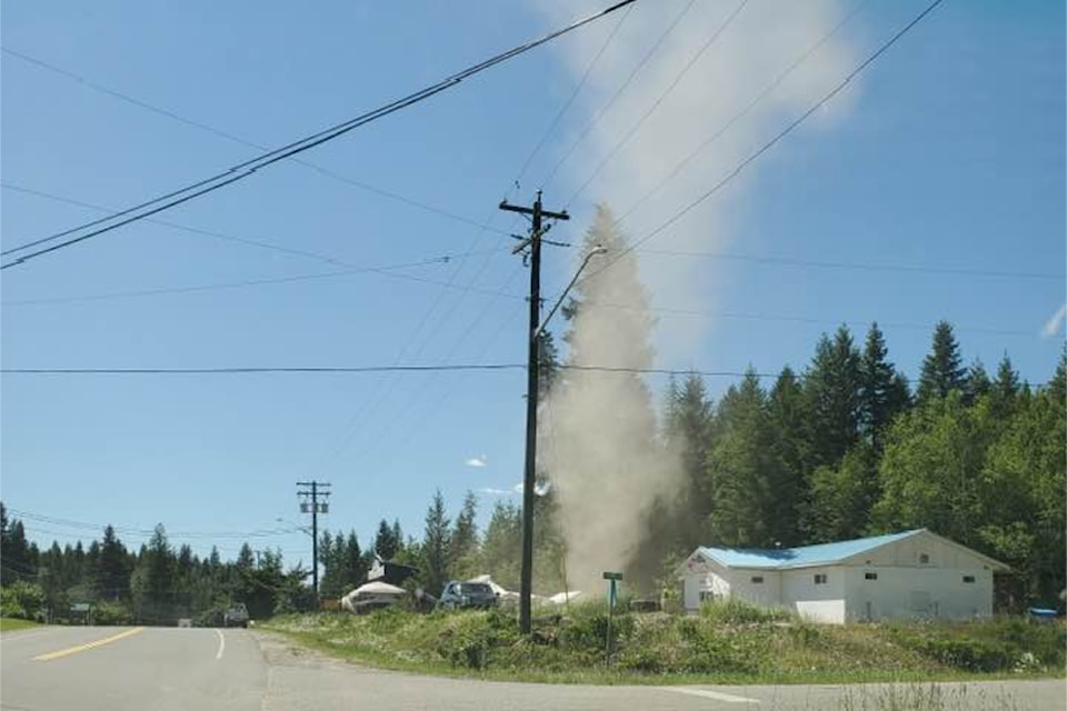 A powerful dust devil tore through tents used for the regular Saturday morning community pancake breakfast and market on July 6 destroyed three large tents. 
