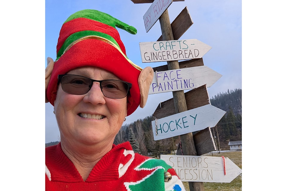 "Elf Louise Lodge" on duty during the Winterfest event in Barriere on Sunday hosted by the District of Barriere and the Barriere Volunteer Fire Department. 