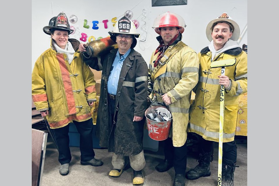 The Clearwater Fire Department team enjoyed some 70s themed fun during the 'Love Where You Live Bonspiel' on Jan. 24. (From L - R): Stef Poisson, Guy Holland, Chance Breckenridge and Taylor Drescher.