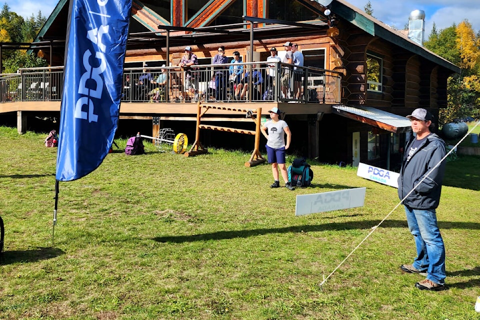 Tournament director and organizer, Dennis Greffard (Far Right) will be on hand to coordinate the Canadian Nationals (Harvest Huck) Disc Golf Tournament on the weekend. 