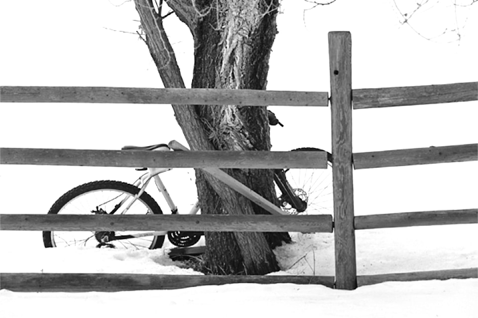 John Enman creates black and white photo thinking in black and white on a winters day.