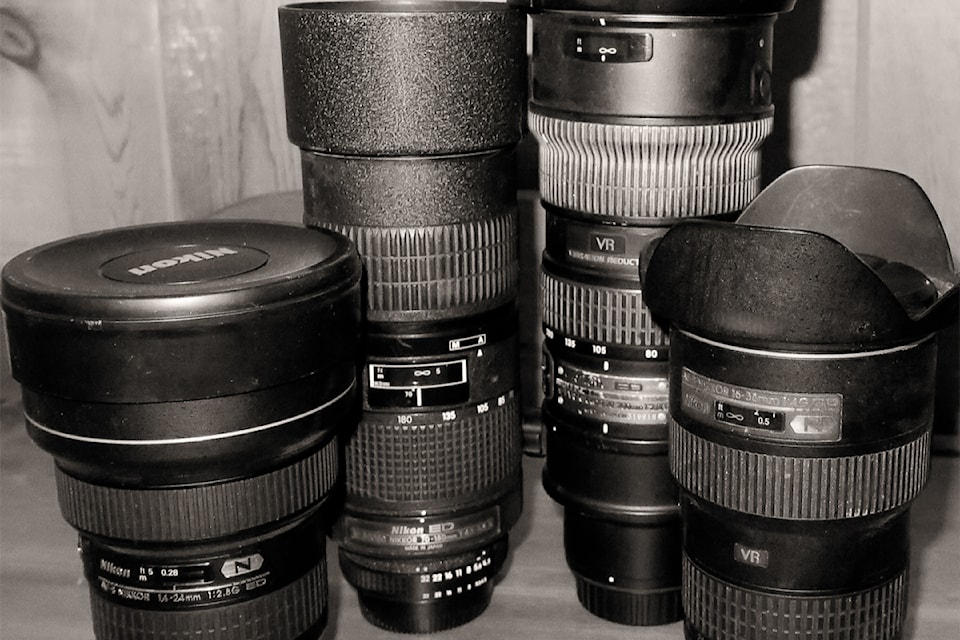 A black and white example of the multi focal zoom lenses that allows John Enman to choose the crop he wants giving him versatility and speed in any situation.                                