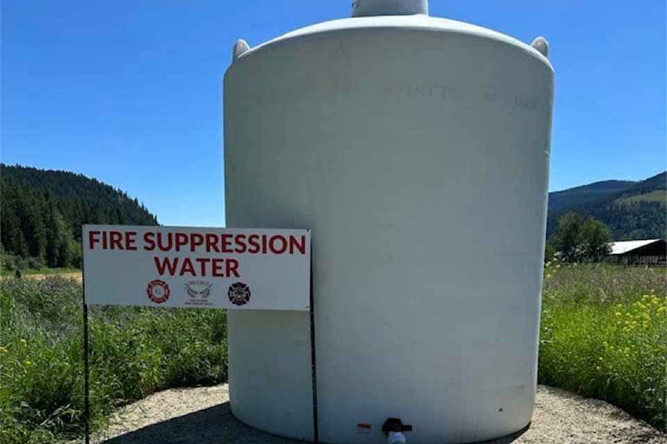 This fire suppression tank is another part of the strategic fire mitigation partnerships in the North Thompson Valley. 