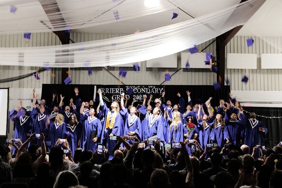 The Class of 2025 from Barriere Secondary School elated to be graduating on Friday June 13 as family, friends and staff cheer them on.
 
