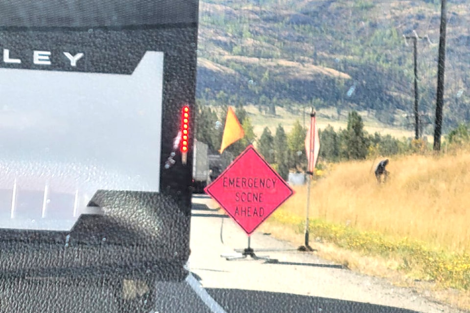 A semi tanker trailer roll over on Hwy. 5 just north of Kamloops on Sat. Sept. 14 continues to be investigated by RCMP and CVSE on Sunday, Sept. 15 due to the resulting fuel spill. No injuries reported and Hwy. 5 remains closed until further notice.