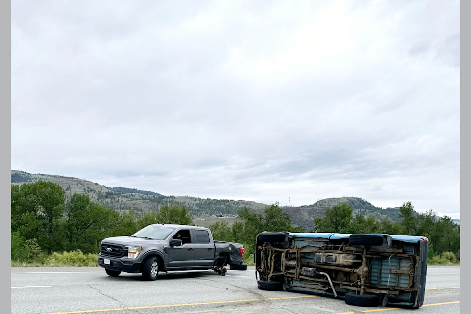 An incident involving two vehicles occurred on Hwy. 5 north of Kamloops at approximately 9 a.m. on Saturday (May 10).