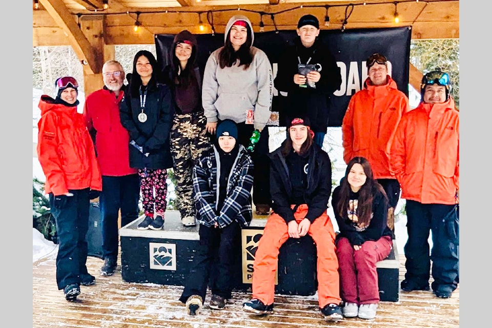 Skwelkwelt Indigenous Snowboard Team members from Barriere, Sun Peaks, Kamloops and Merritt took part in the BC Snowboard BC Provincial Series finals March 16 - 19, 2025 in the village of Sun Peaks. 
