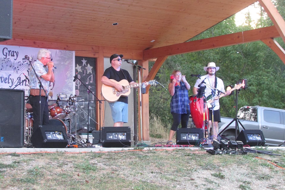 The Yale County band delivered their uniquely original harmonies along with their folksy, bluesy, country- rock on August 8 at the Wells Gray Lively Arts Summer Stage. 