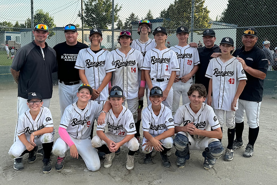 The U13 AAA Cloverdale Rangers have dominated their 2024 baseball season and are now headed to the Western Canadian championships in Winnipeg.