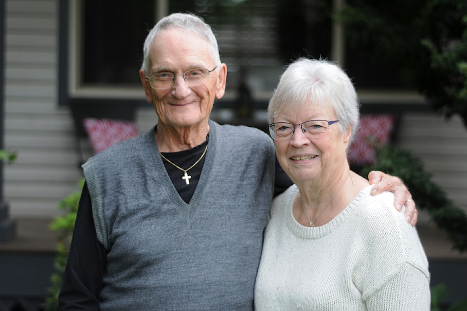 The late newspaper veteran Wally Coombs is seen with his wife Yvonne in this undated image.