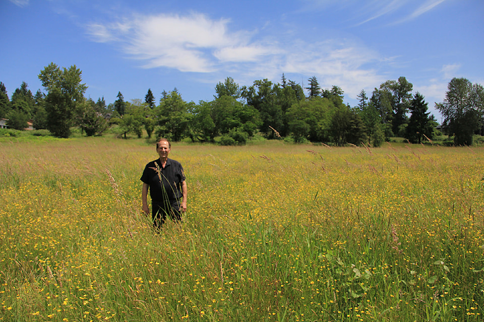Paul Orazietti stands on the historically significant Bourassa property in Cloverdale, just up from the new hospital site. He said, “Residents and community leaders are advocating strongly for the Bourassa legacy to be respectfully acknowledged," when the property does finally get developed.