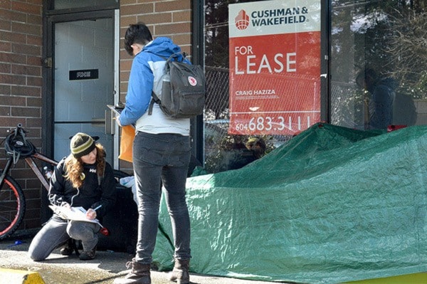 Photo by Amy Reid
Volunteers during the March 8 homeless count in Surrey.