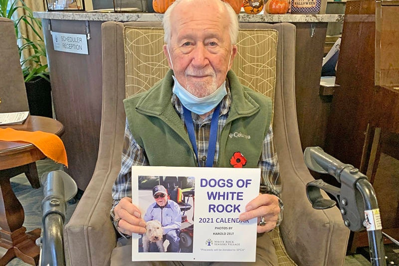 Harold Zelt turned his love of dogs into a calendar benefiting SPCA, after finding a way to fill his time within the pandemic. Zelt died in April 2024. (Contributed photo)