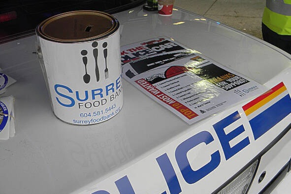 Surrey RCMP are holding a one-day ‘pack the police car’ blitz on Friday, Dec. 10. (Surrey RCMP photo)