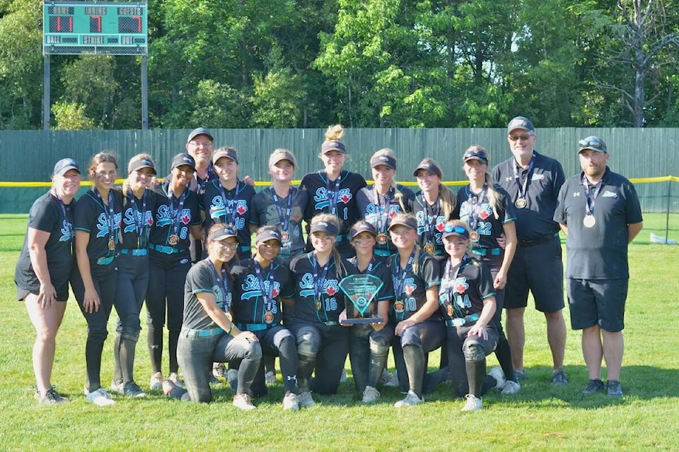 Surrey Storm won the U19 women’s fast pitch national championship July 31 in Fredericton, N.B. (Submitted photo: Ryan Woodward)